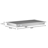 24" x 48" Stainless Steel Floor Trough Drain, 14-Gauge with Subway-Style Grating & Removable Drain Basket, NSF Listed (KM-FTG-2448)